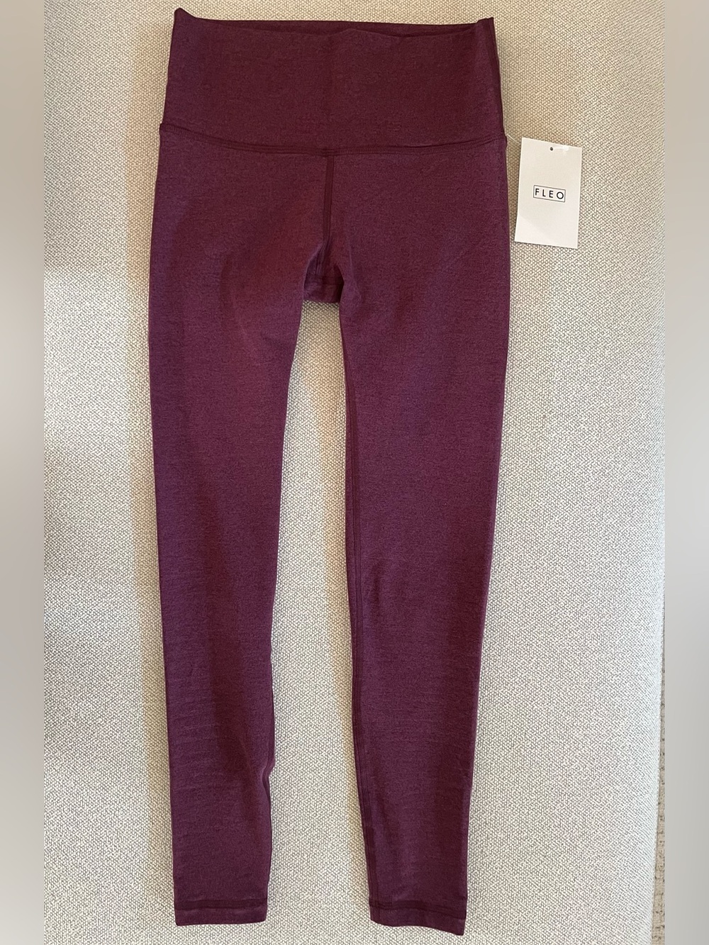 FLEO women’s high waisted Leggings size Medium New with tags Eggplant color